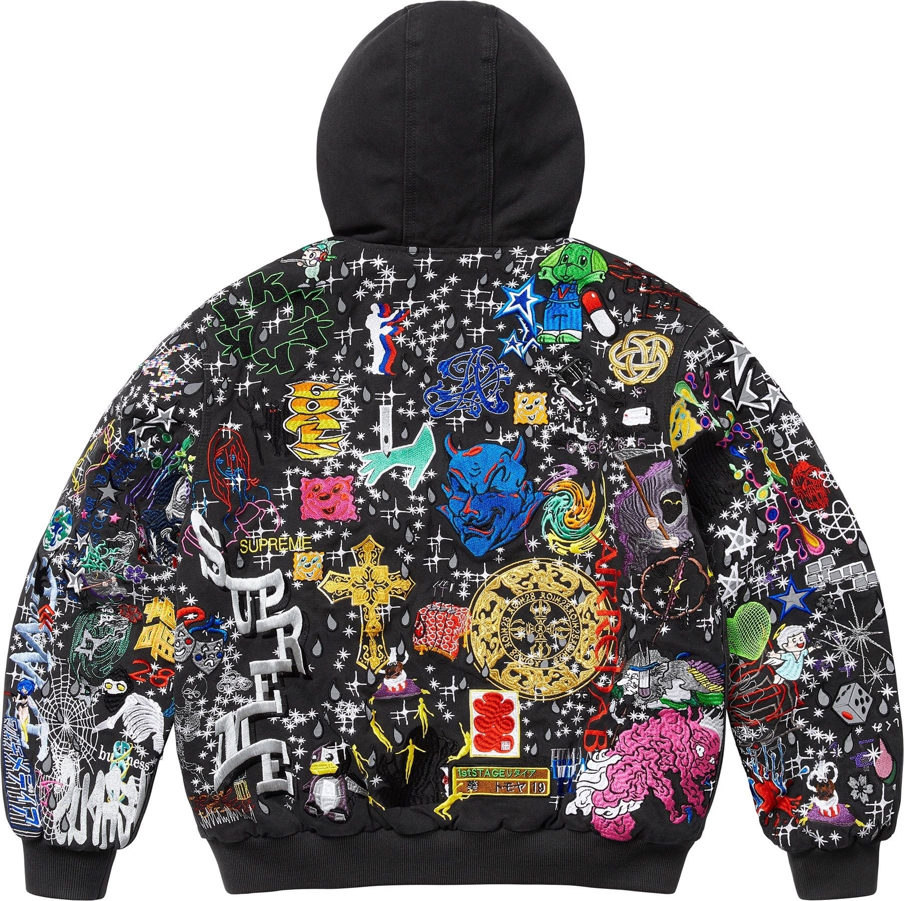 AOI Embroidered Hooded Work Jacket view 12